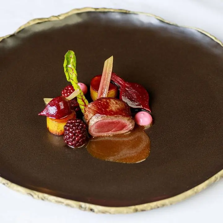 creation thumb for Venison | Pickled Blackberry | Chard & Venison Gravy Vuurzee