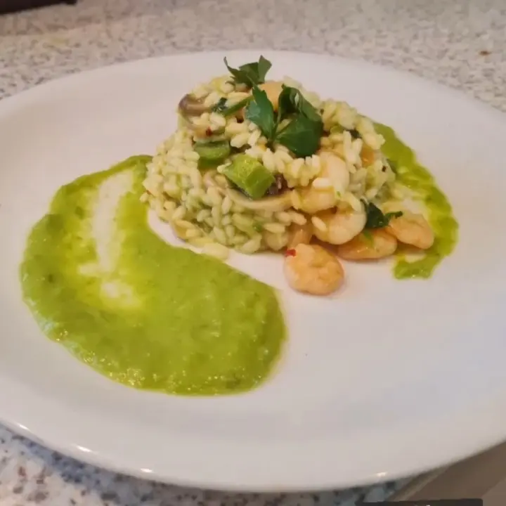 creation thumb for Risotto prawns and asparagi