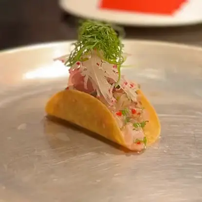 creation thumb for Crispy Taco with Mackerel Tartare