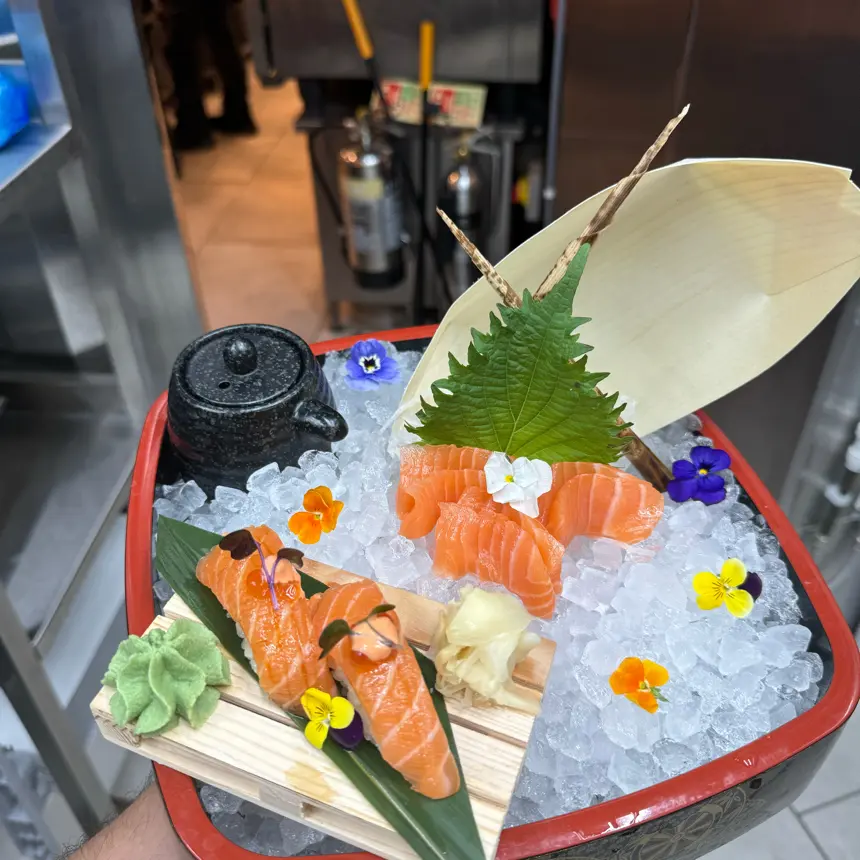 creation thumb for Salmon sashimi and nigiri