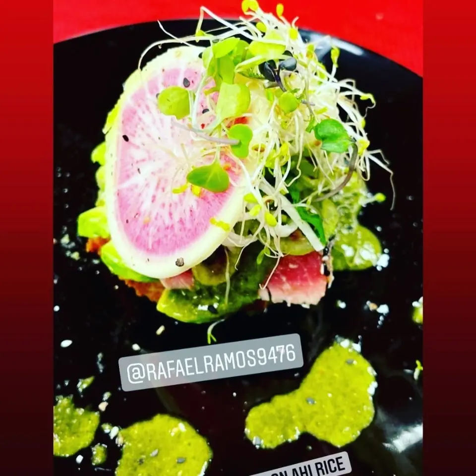 creation thumb for Seared ahí rice cake