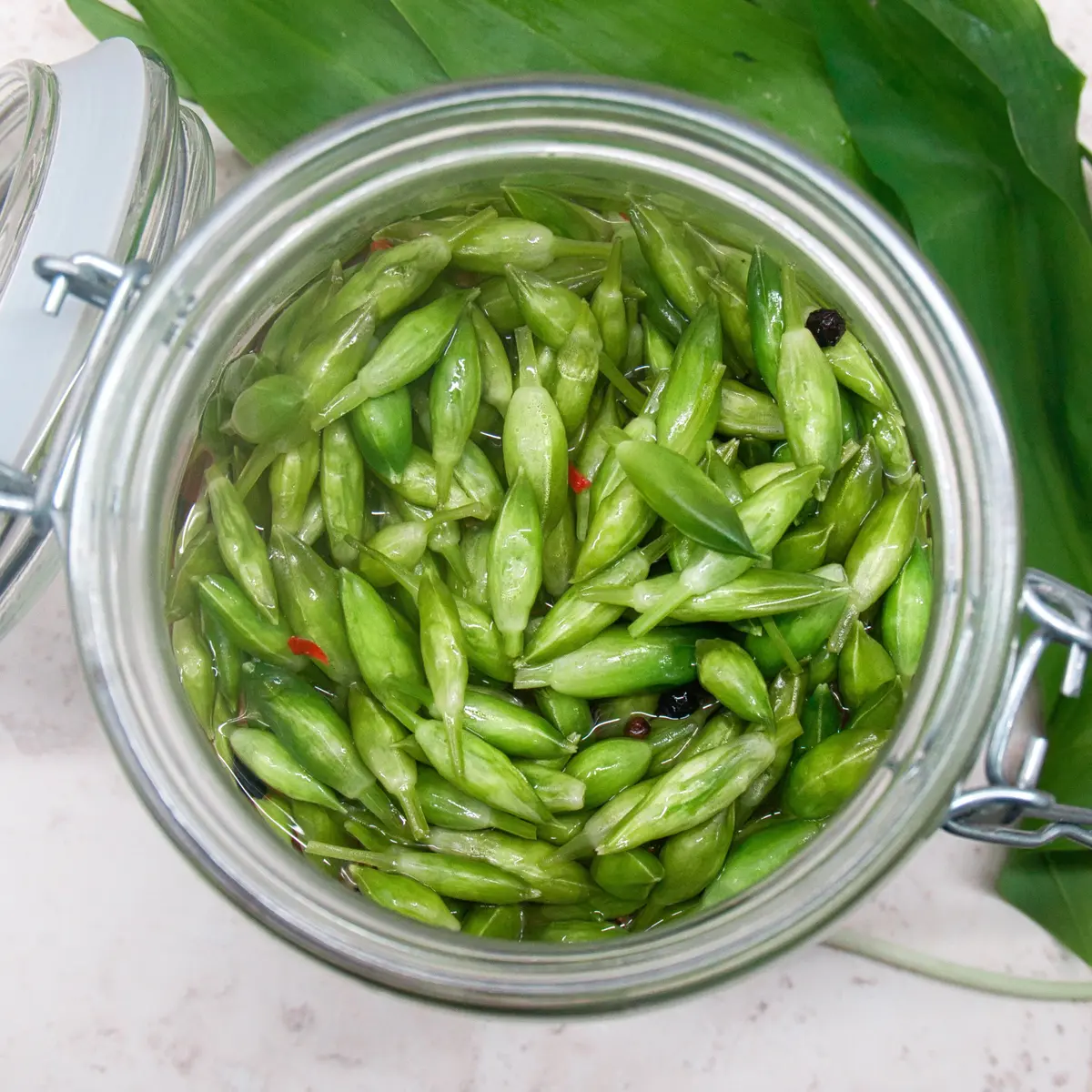 creation thumb for Pickled wild garlic buds