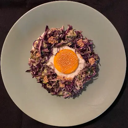creation thumb for Smoked vegetables with pesto.