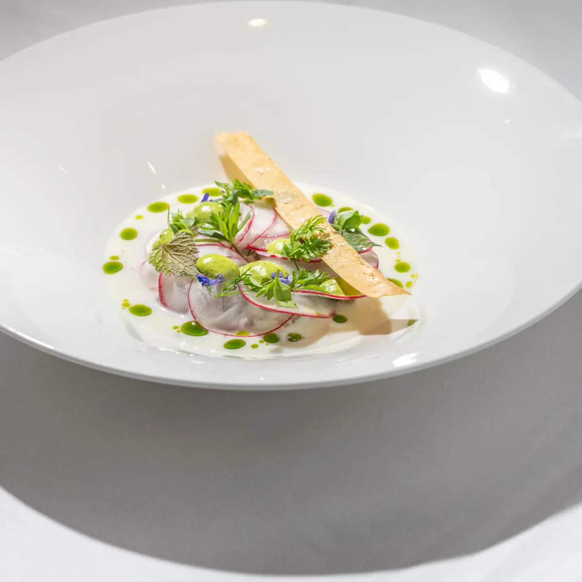 creation thumb for Lightly Smoked Sturgeon / Buttermilk / Elderberry