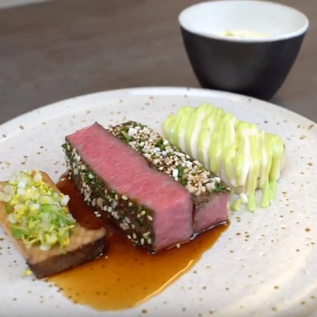 creation thumb for Entrecôte | Celery | King Oyster Mushroom