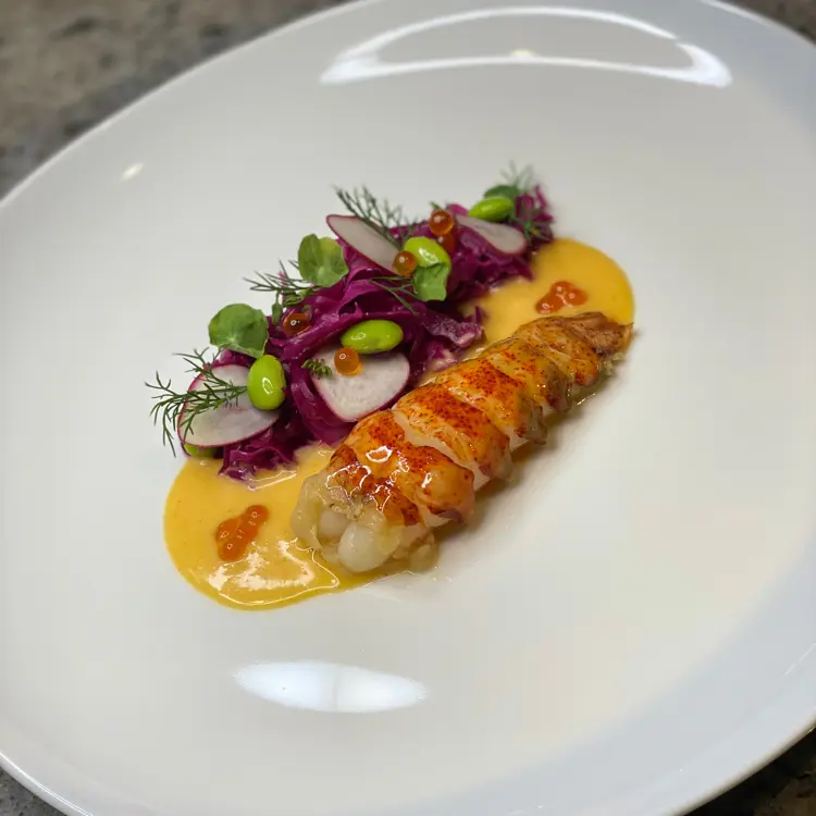 creation thumb for Lobster with Infused Hollandaise and Red Cabbage Salad