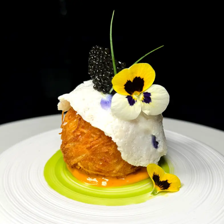 creation thumb for Duchess Potato Rosti and Squid Veil