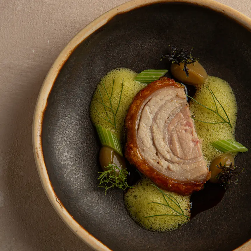 creation thumb for Porchetta - Apfel - Koriander - Sellerie
