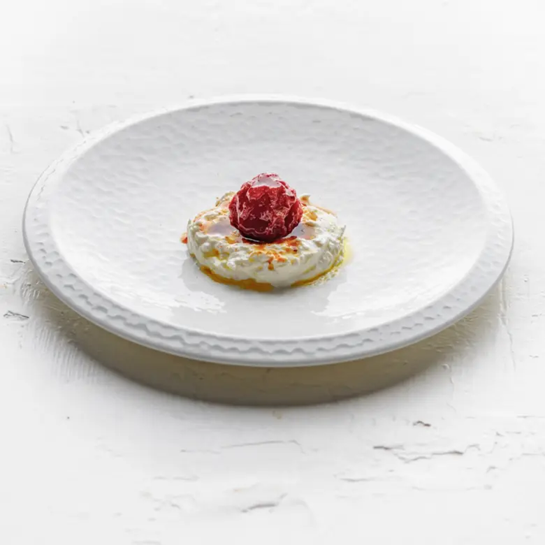 creation thumb for Burrata, aged baby beef-heart tomato