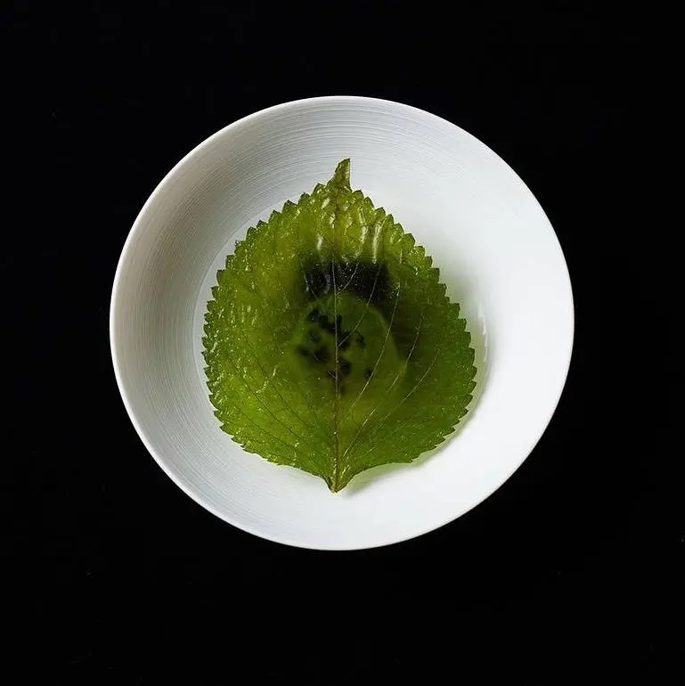 creation thumb for Eel Matelote / Polenta / Perilla Leaves