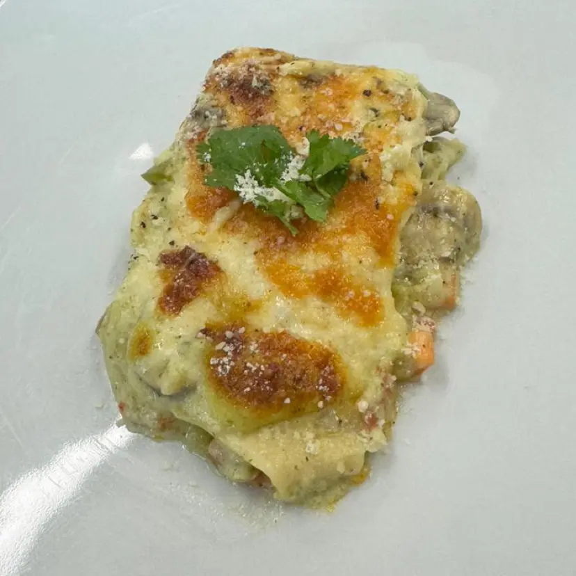 creation thumb for Vegetable Lasagna with Green Béchamel