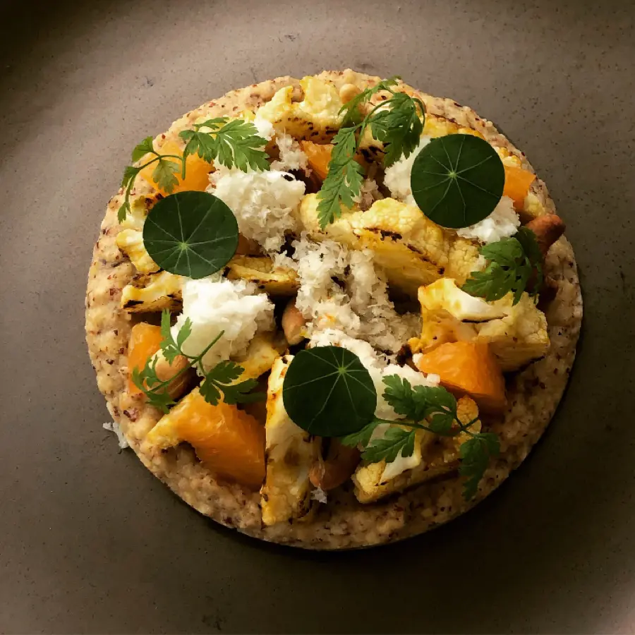 creation thumb for Cauliflower-Curry/Mandarine/Corn/Cashew