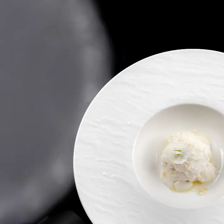 creation thumb for Salt cod with Jerusalem artichoke foam, cabbage and celeriac