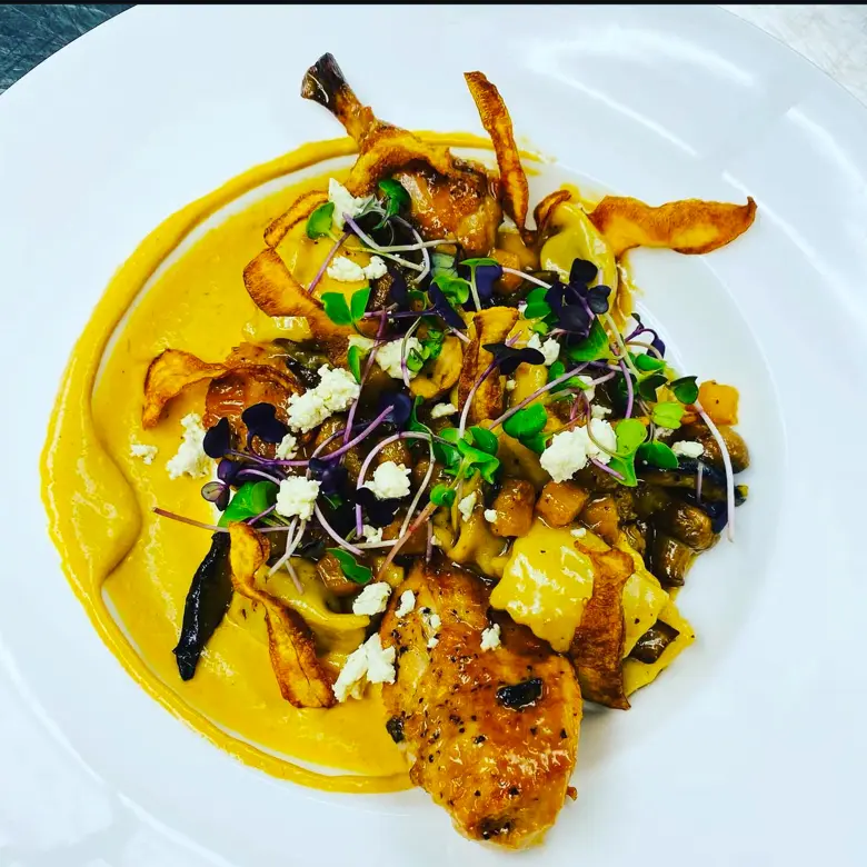 creation thumb for Game Hen and Wild Mushroom Agnolotti