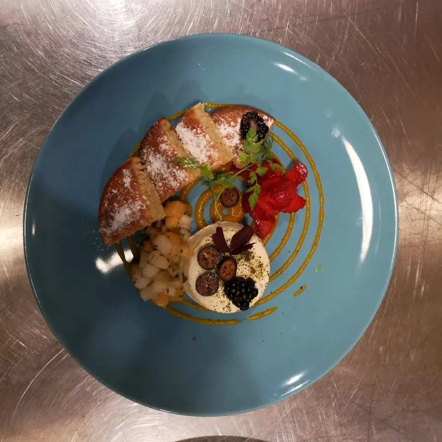creation thumb for Pancake with vanilla parfait, estragon sugar