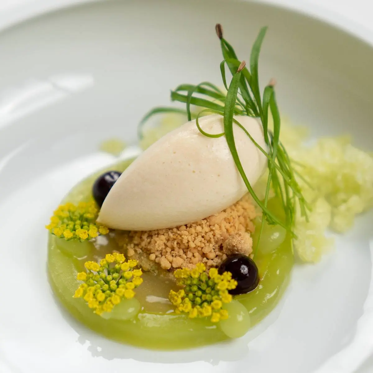 creation thumb for Salted caramel ice cream with apple | fennel | currants