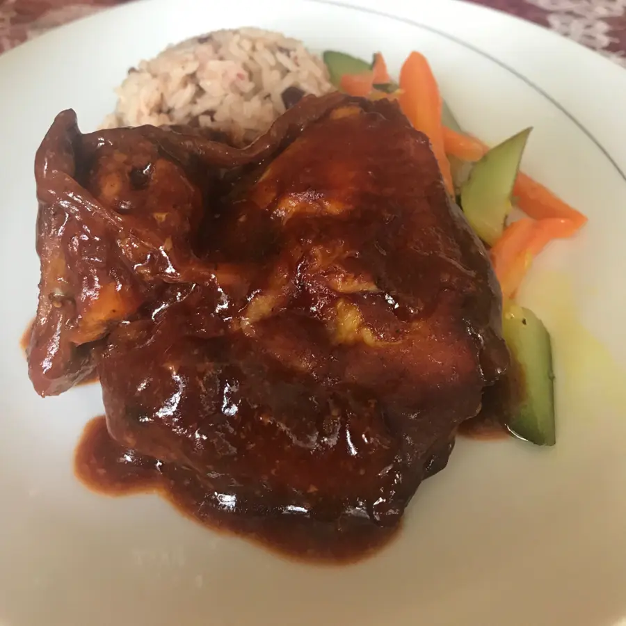 creation thumb for Rice&peas & bake chicken 