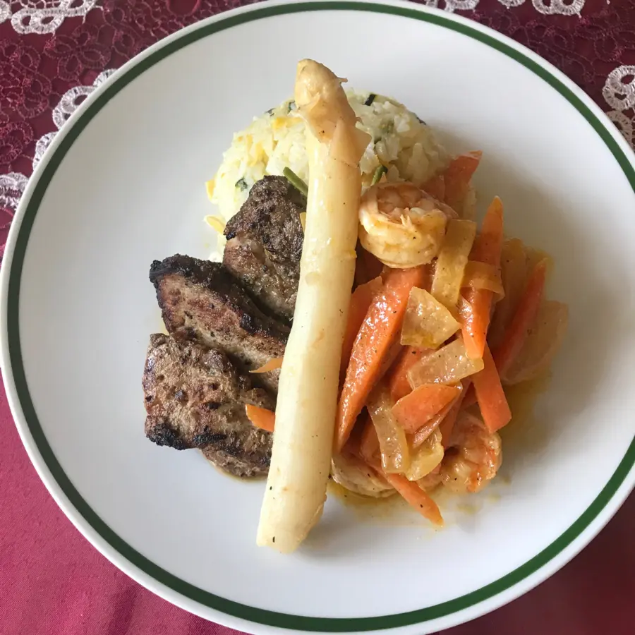 creation thumb for Surf&Turf with vegetable rice