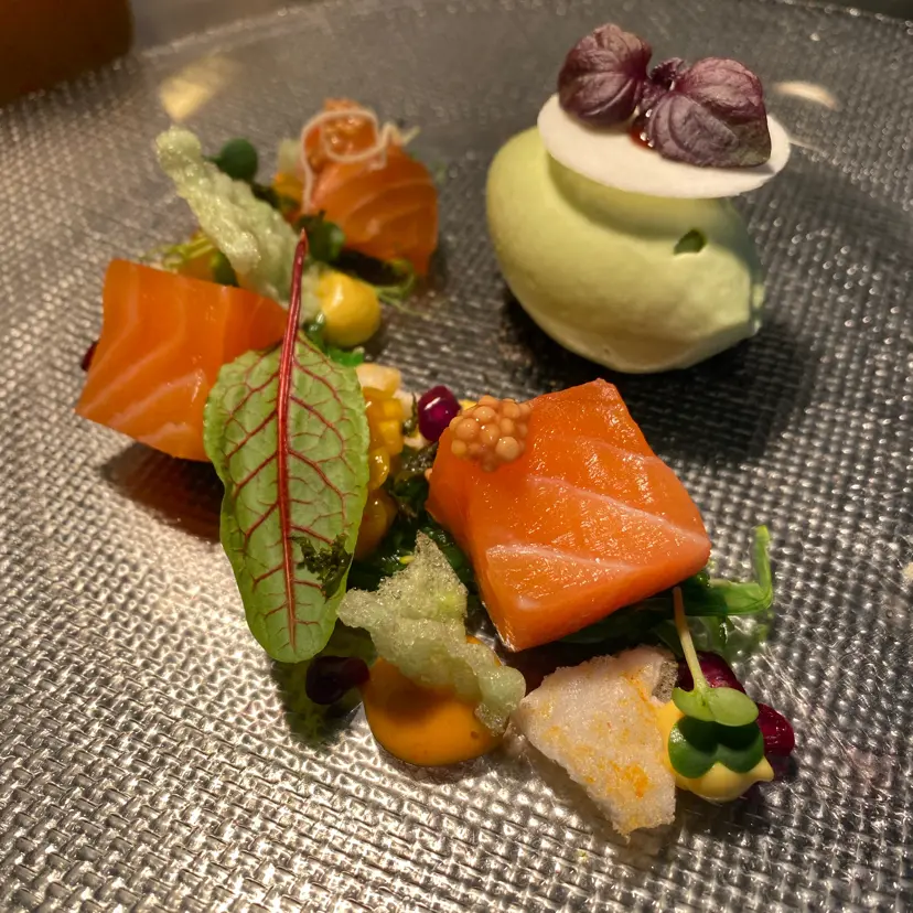 creation thumb for balik salmon/wakame ice cream/lemongrass mayonnaise