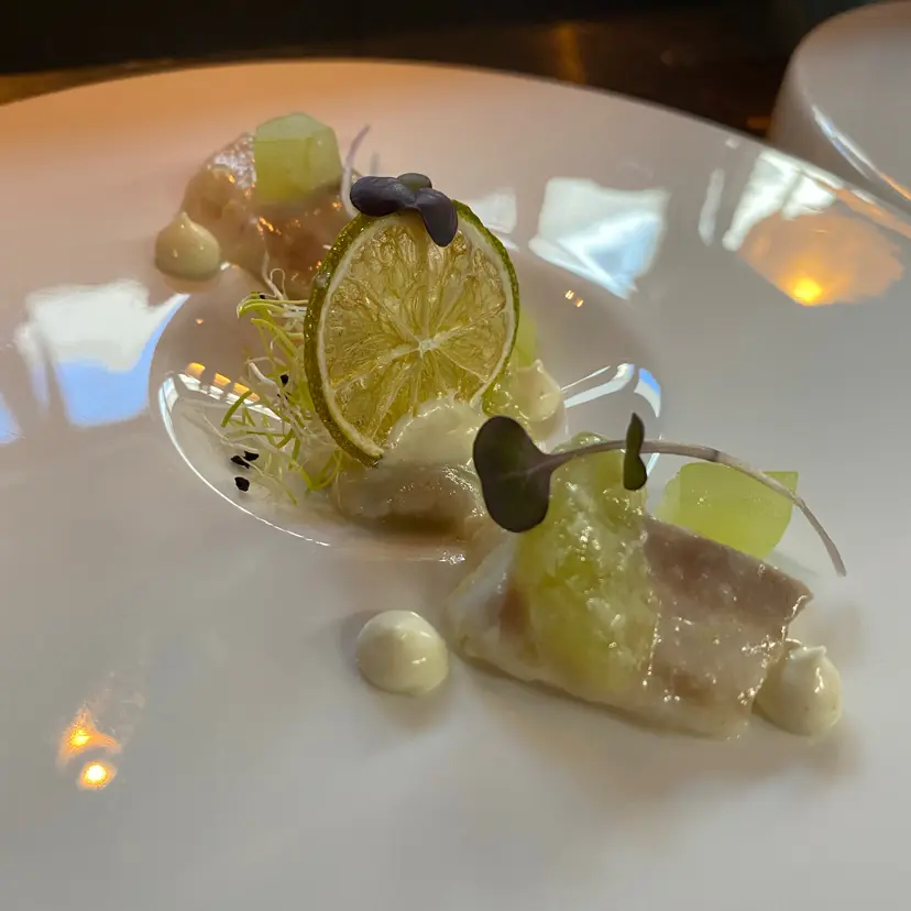 creation thumb for ceviche sea bass/yuzu/lime/pickled cucumber