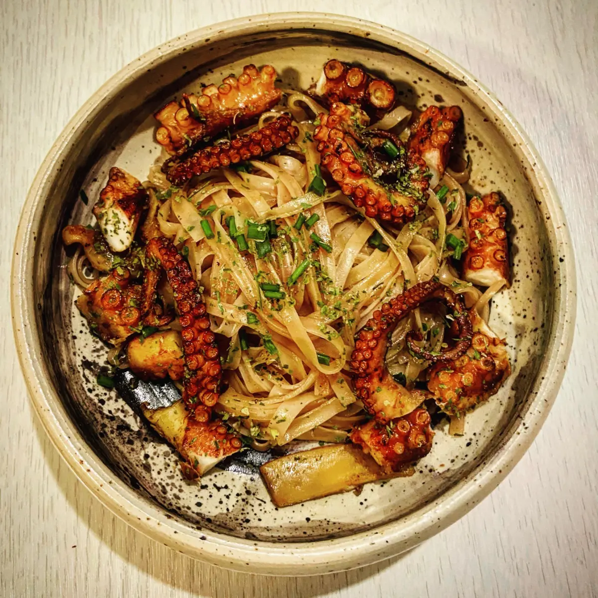 creation thumb for Octopus with rice noodles