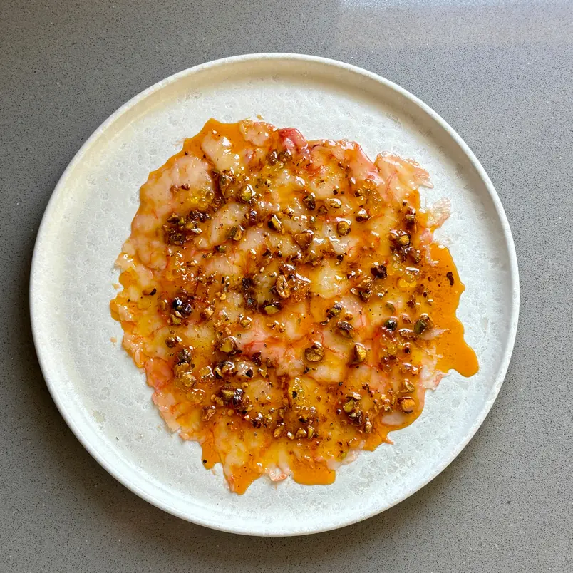 creation thumb for Rotes Garnelen-Carpaccio