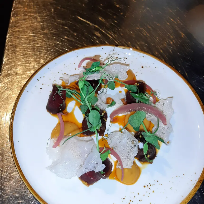 creation thumb for Tataki de Cerf et crispy de riz