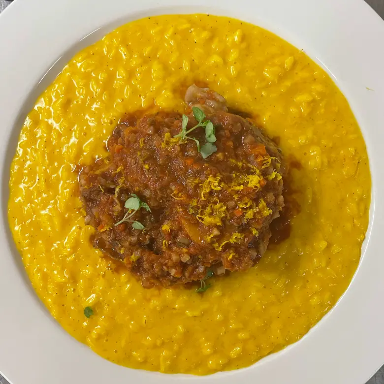 creation thumb for Risotto allo zafferano con ossobuco di vitello e arancia 