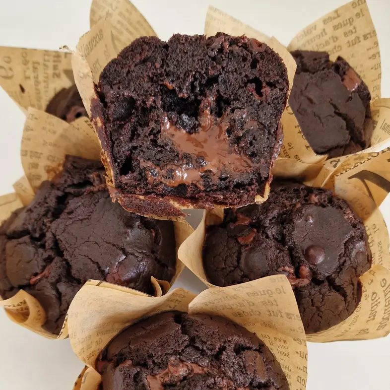 creation thumb for Muffins de crema de chocolate y avellanas