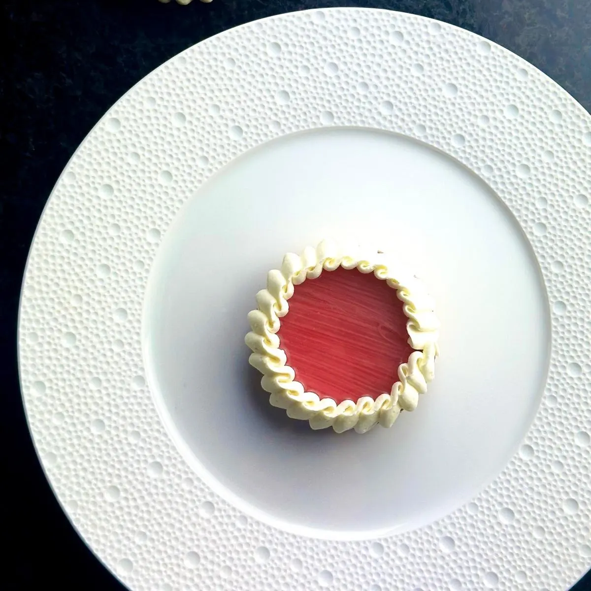 creation thumb for RHUBARB AND PINK PEPPERCORNS TARTLET