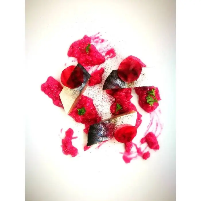 creation thumb for Risotto | Red beet | mackerel