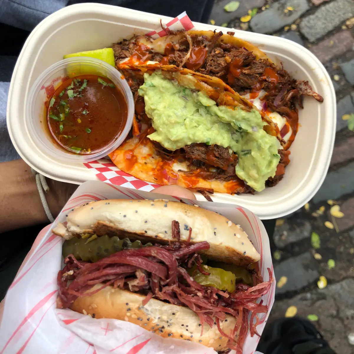 creation thumb for Camden market, BIRRIA tacos & salt beef bagel