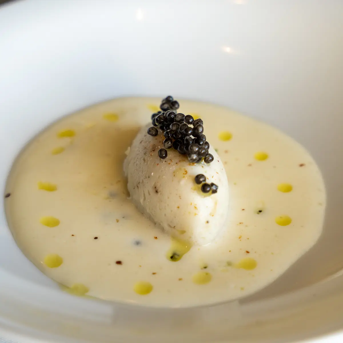 creation thumb for Pike Perch Mousse with Pil Pil Sauce and Lemon Oil