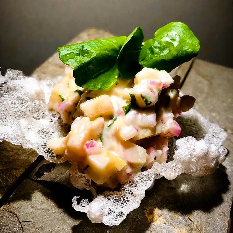 creation thumb for Crispy tapioca, roasted artichoke