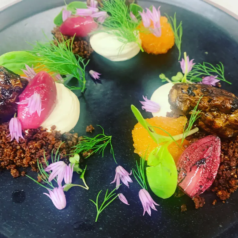 creation thumb for Baked Jerusalem artichoke with bleakroe.