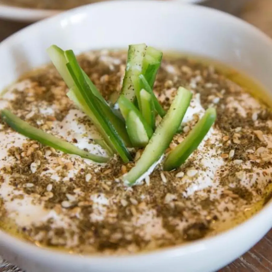 creation thumb for Hummus & labnah  with cucumber