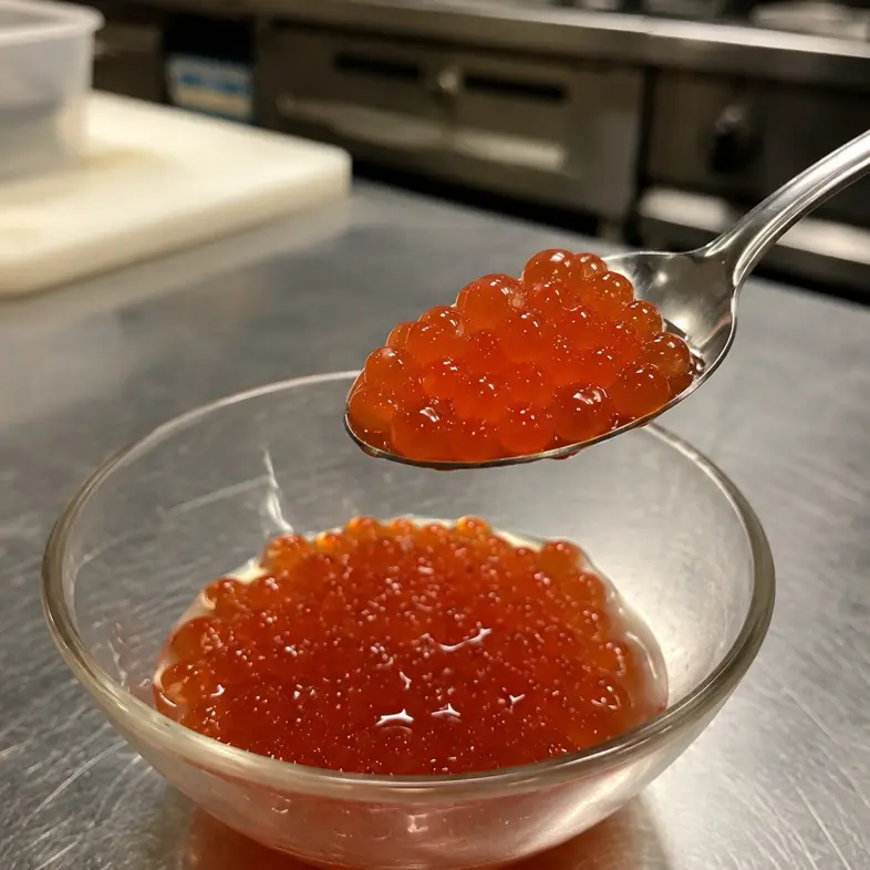 creation thumb for Perlas de tomate • albahaca y EVOO