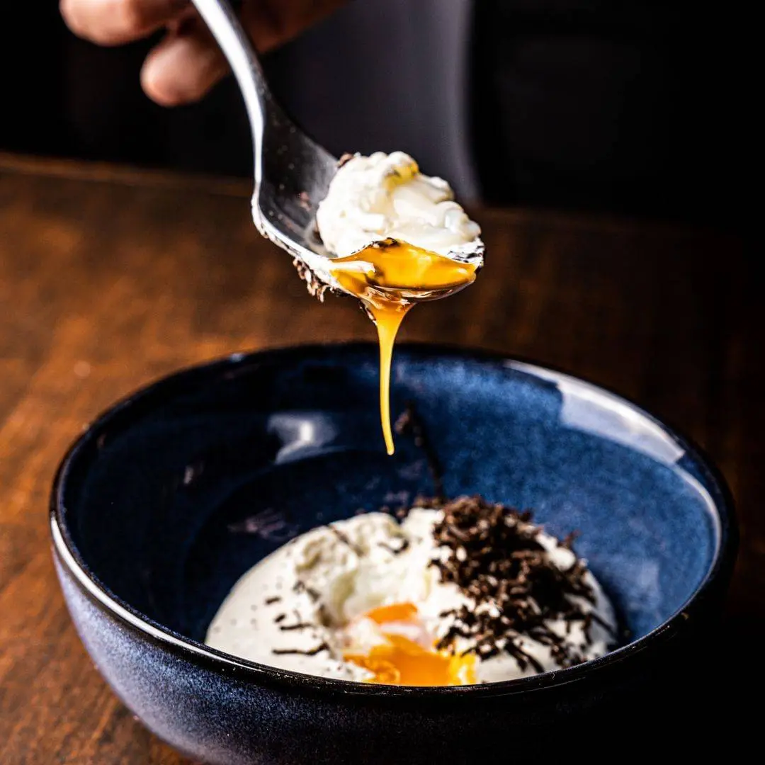 creation thumb for Aia Gaja Egg with Spinach, Girgentana Goat Robiola Mousse