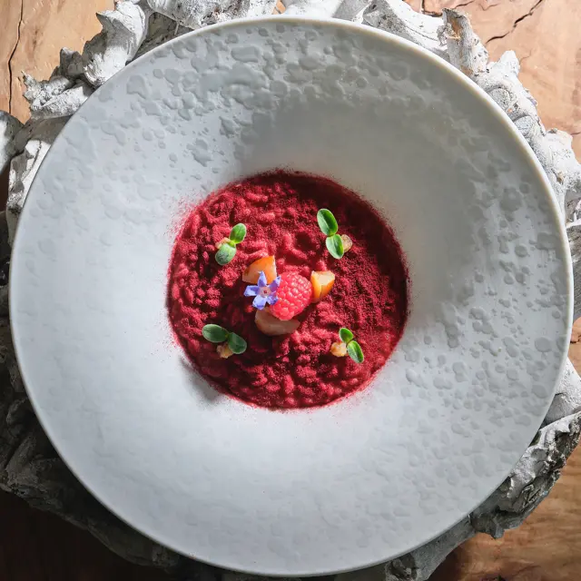 creation thumb for Rice Reserve/goat's milk/Pere Martin Sec/Raspberries