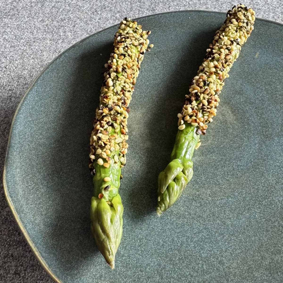 creation thumb for Green Asparagus with Wild Herbs and Hemp