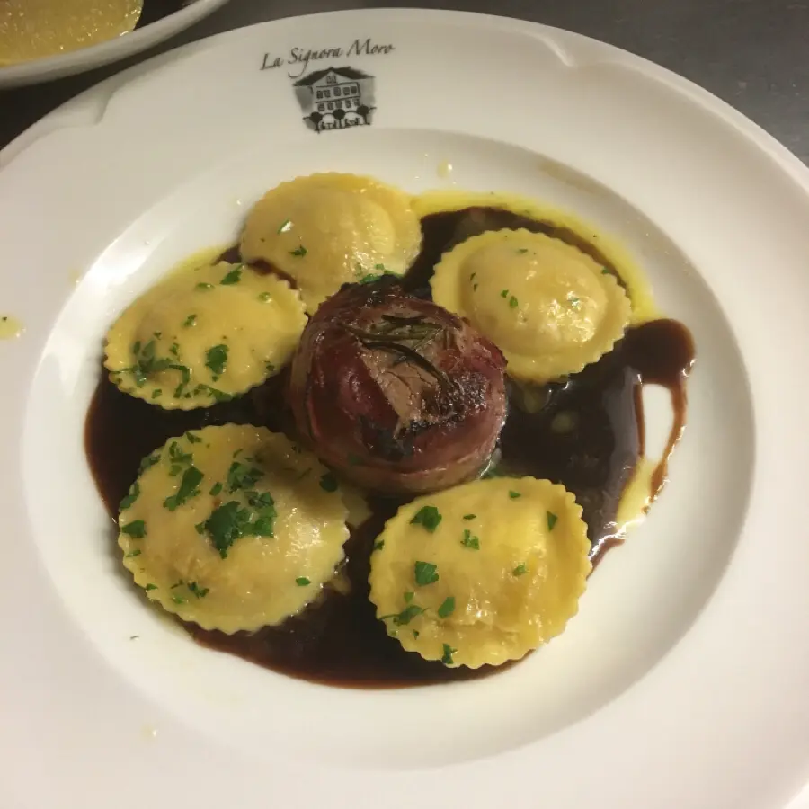 creation thumb for Filetto di manzo con Ravioli di Zucca