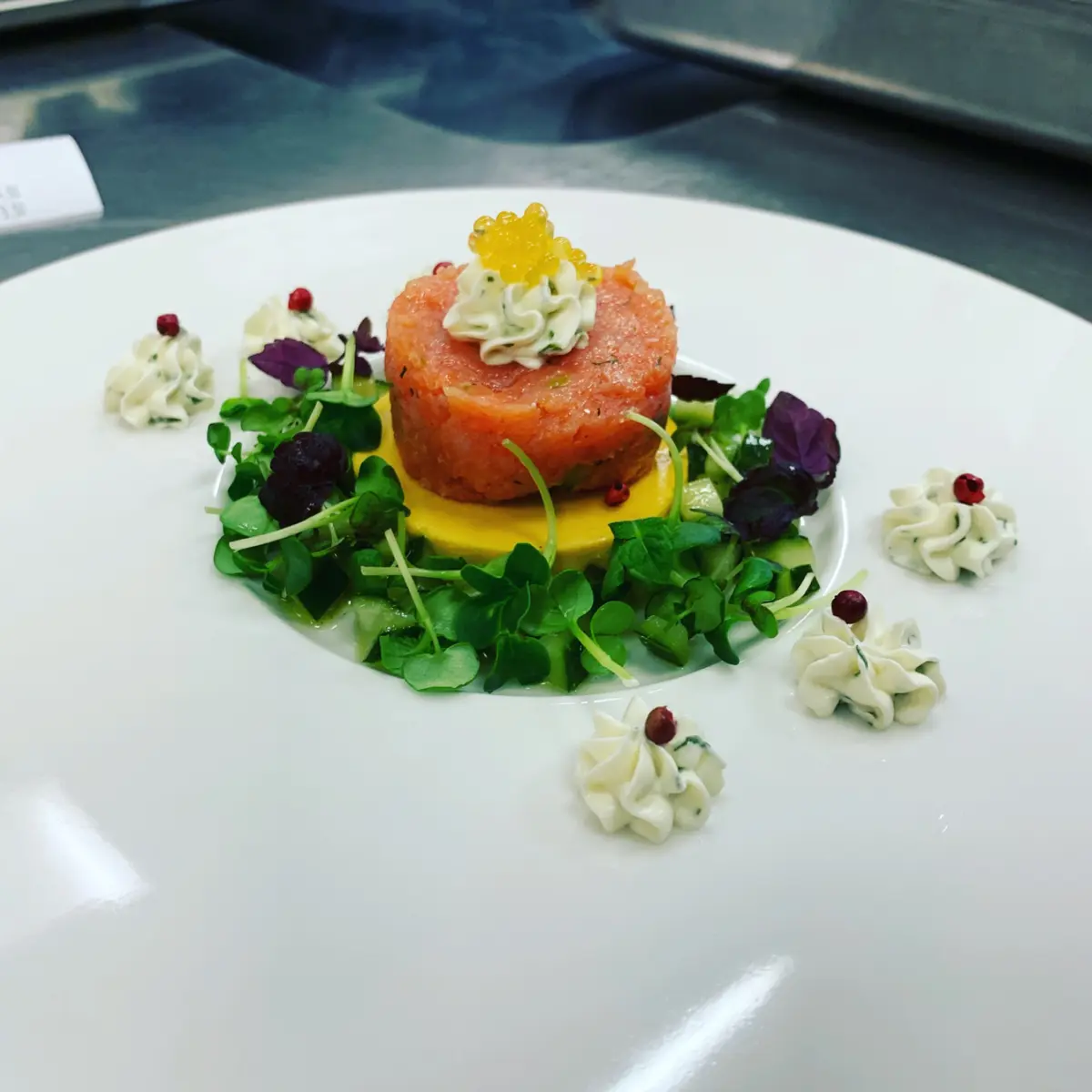 creation thumb for Char en estragón, panna cotta de naranja y pepino😋