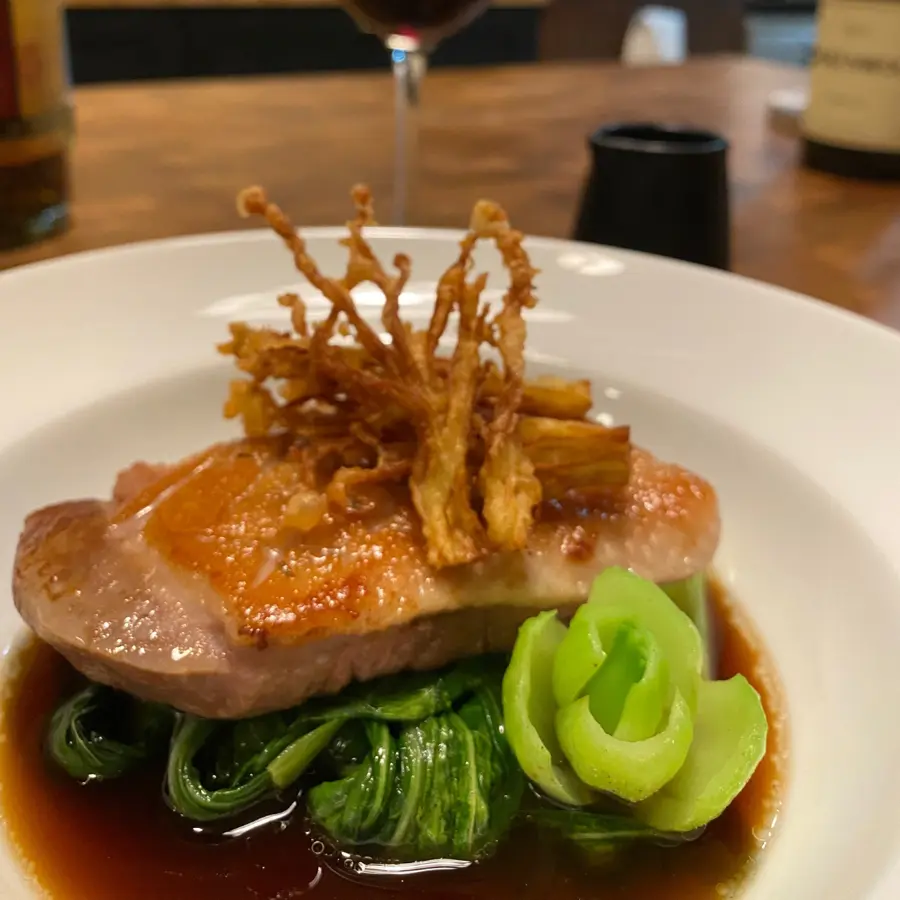 creation thumb for SousVide Duck& mushroom consommé