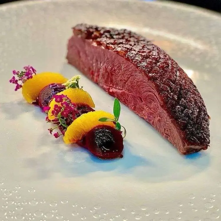 creation thumb for Seared Duck Breast with Orange & Beetroot Purée