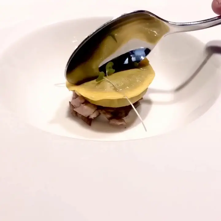 creation thumb for Ravioli filled with liquid duck jus🦆