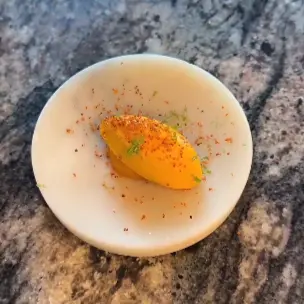 creation thumb for Mango sorbet with Passion fruit gel and Tajin