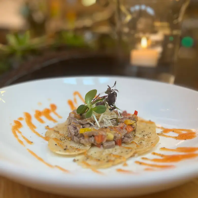 creation thumb for dumpling carpaccio | Beef Salad | Tomato vinaigrette