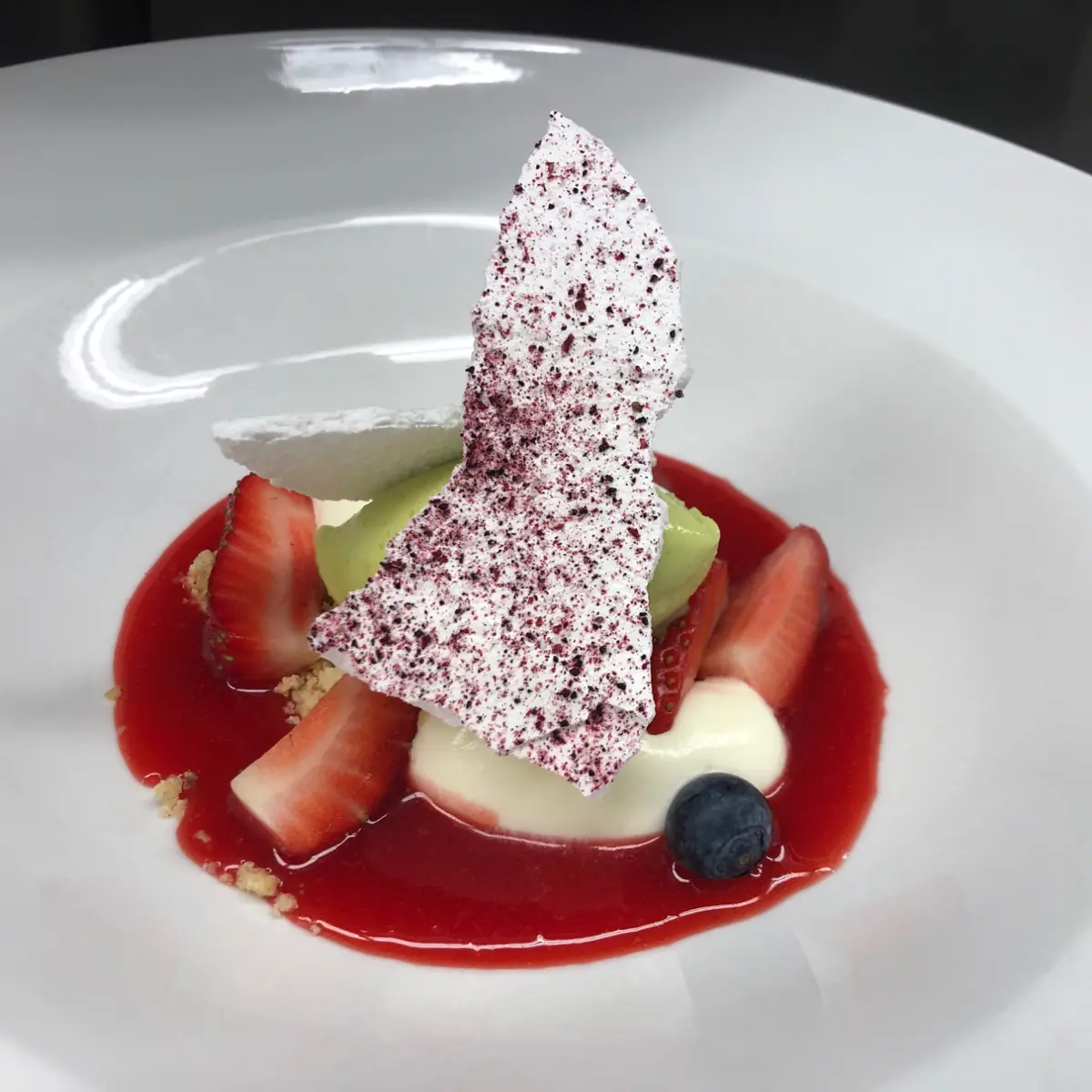 creation thumb for Apple/ chervil/ sour cream/ strawberry