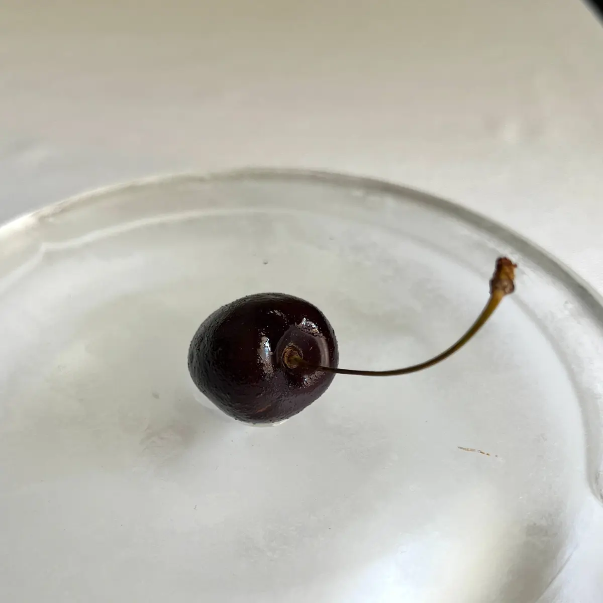 creation thumb for Char-grilled cherries with walnut oil glaze