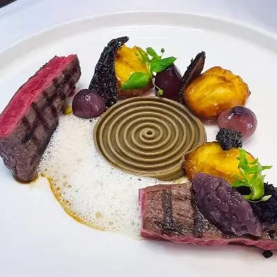 creation thumb for Flank /Parmesan Churros/Morel